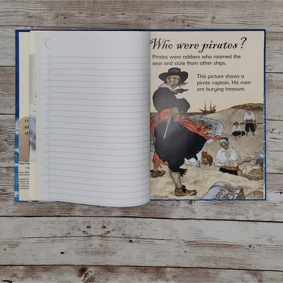 Pirates Rebound Book Journal, Repurposed Children's Book, Upcycled Notebook - Picture 7 of 14